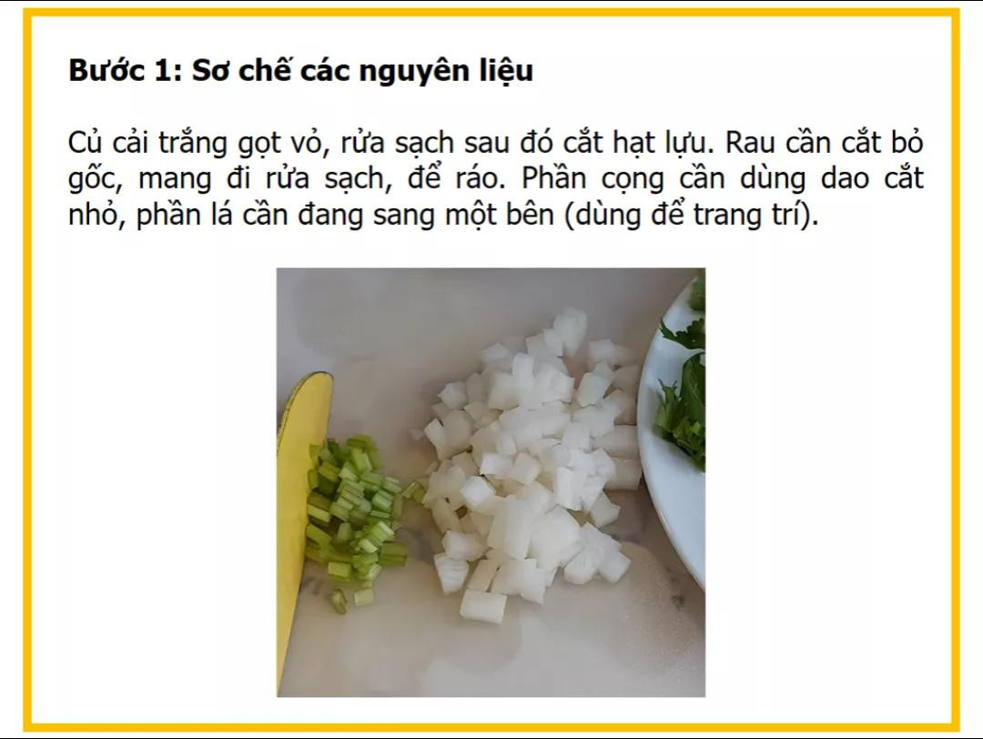 Công thức làm đậu hũ sốt thịt bằm chay với củ cải trắng và rau cần