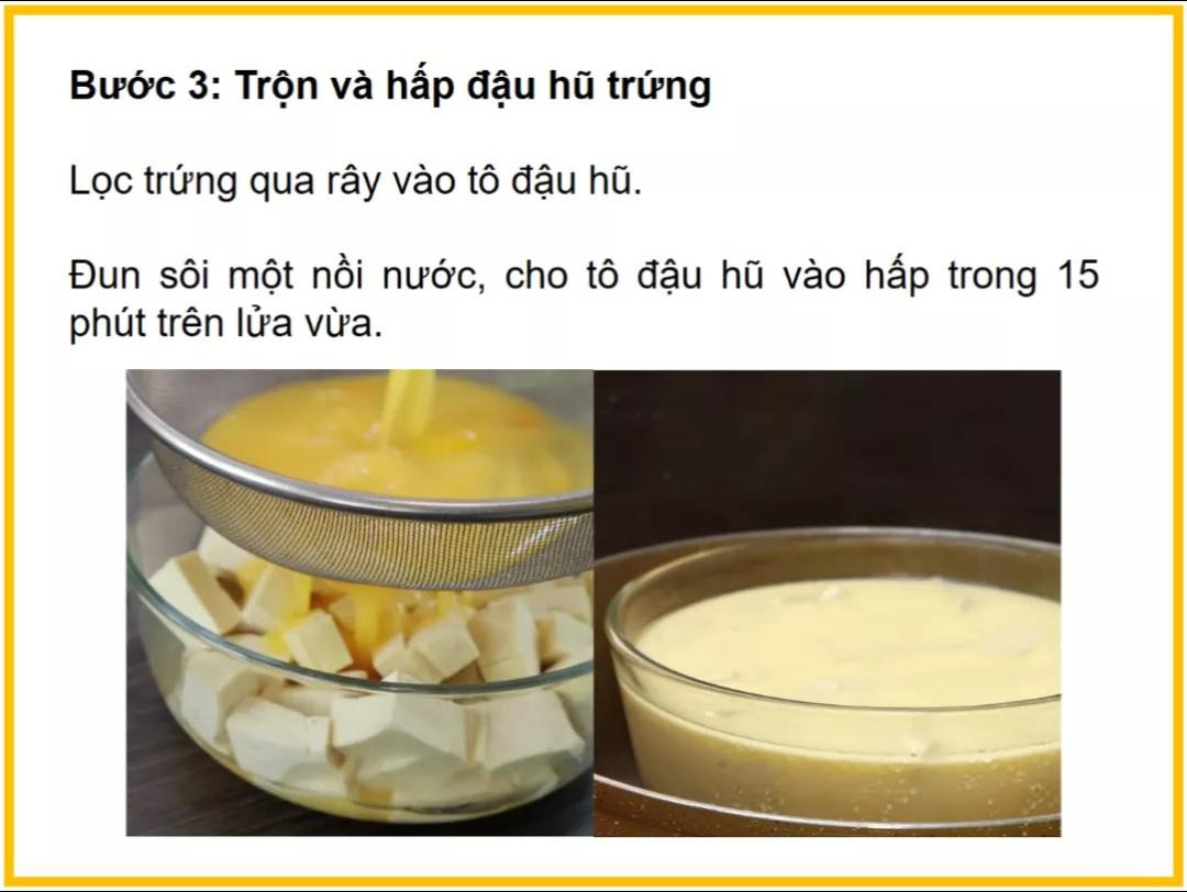 Công thức làm đậu hũ trứng sốt thịt băm ngon miệng