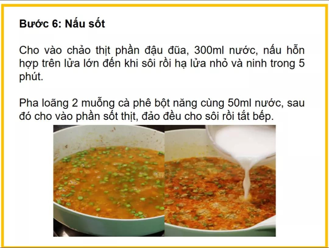 Công thức làm đậu hũ trứng sốt thịt băm ngon miệng
