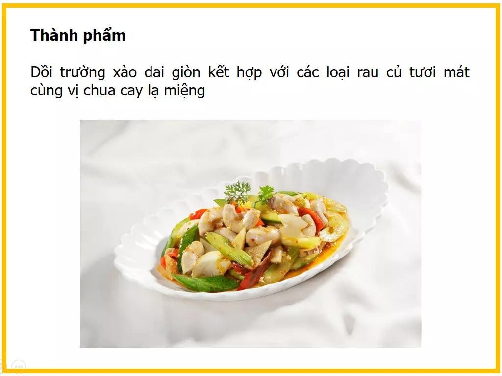 Công thức làm dồi trường xào chua ngọt