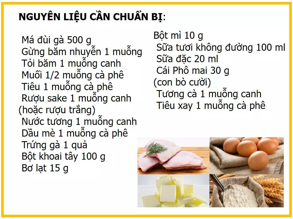 Công thức làm Gà chiên sốt phô mai giòn ngon, cách chế biến gà rán sốt phô mai béo ngậy