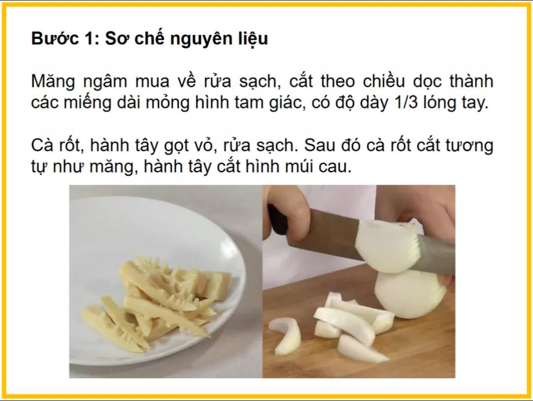 Công thức làm Gà kho rau củ với măng, sen và nước dừa