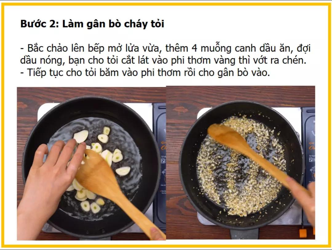 Công thức làm Gân bò cháy tỏi giòn ngon