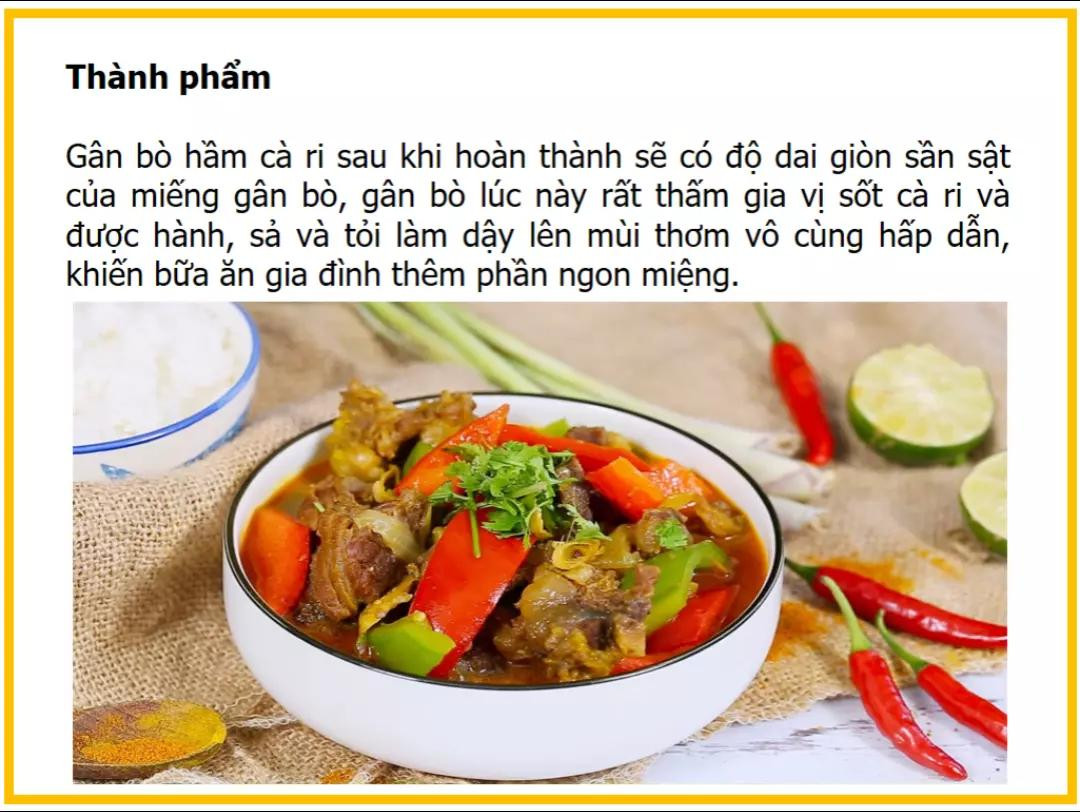 Công thức làm Gân bò hầm cà ri: Hướng dẫn chi tiết từ sơ chế nguyên liệu, ướp gia vị đến cách hầm mềm ngon