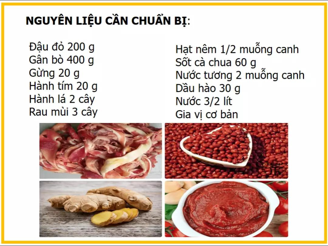 Công thức làm Gân bò hầm đậu đỏ