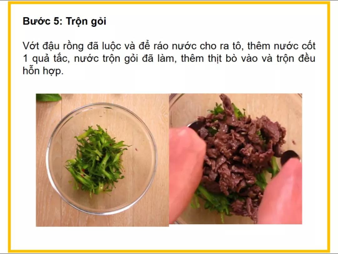 Công thức làm gỏi đậu rồng thịt bò ngon miệng