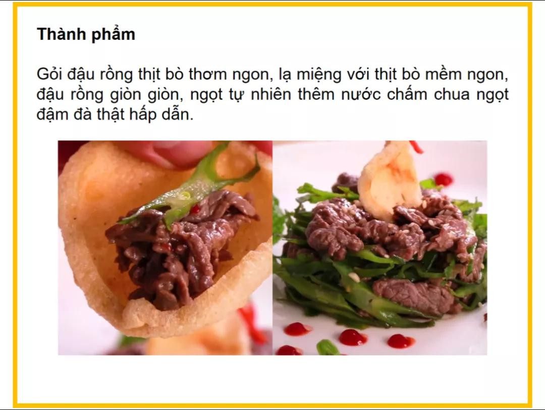 Công thức làm gỏi đậu rồng thịt bò ngon miệng