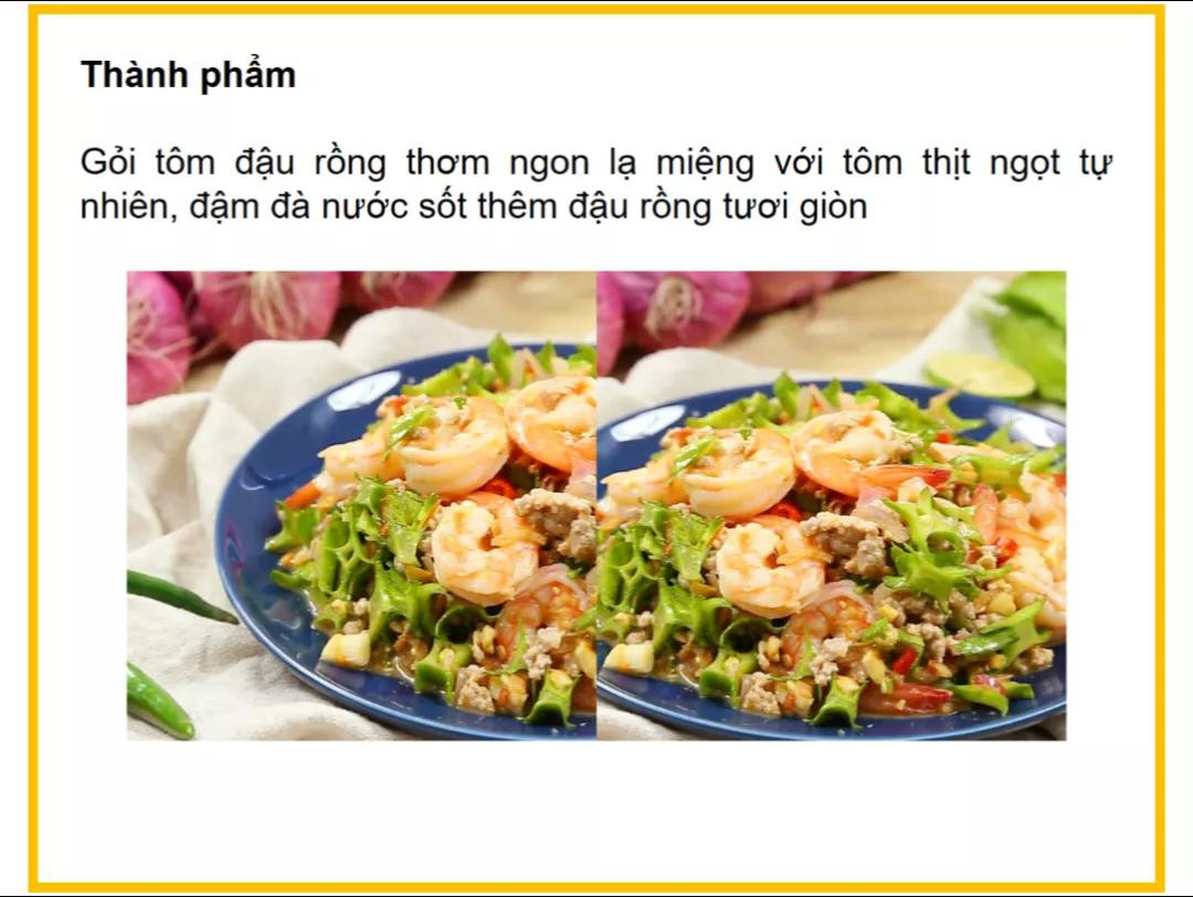 Công thức làm gỏi đậu rồng tôm thịt xay