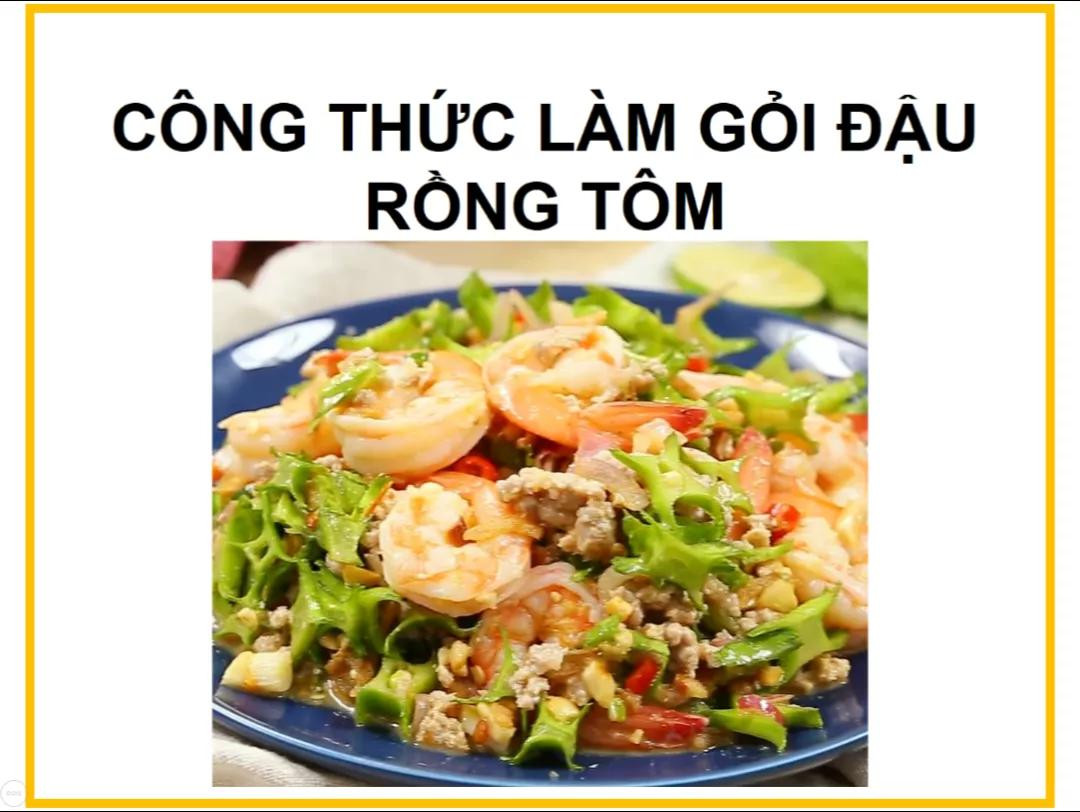 Công thức làm gỏi đậu rồng tôm thịt xay
