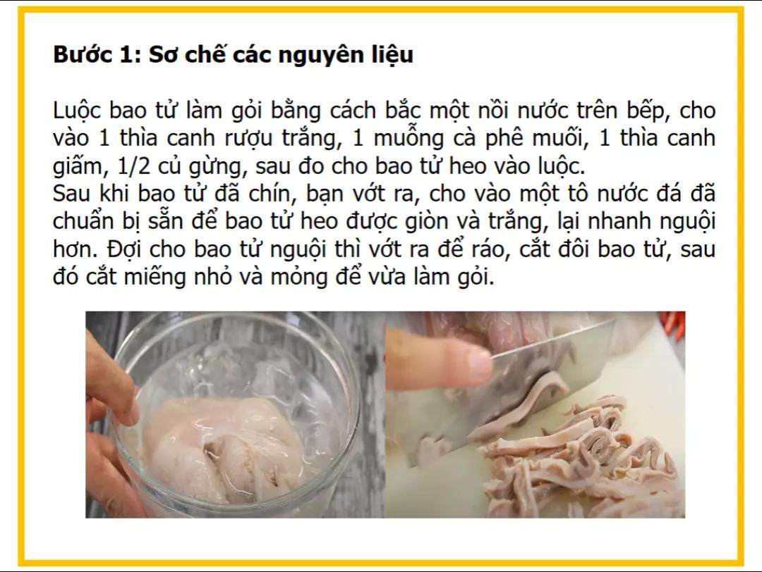 Công thức làm gỏi khế bao tử heo giòn ngon