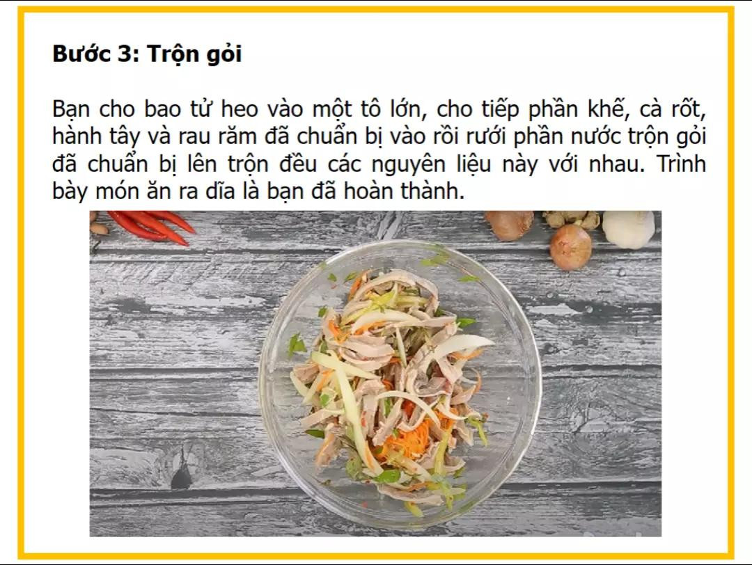 Công thức làm gỏi khế bao tử heo giòn ngon