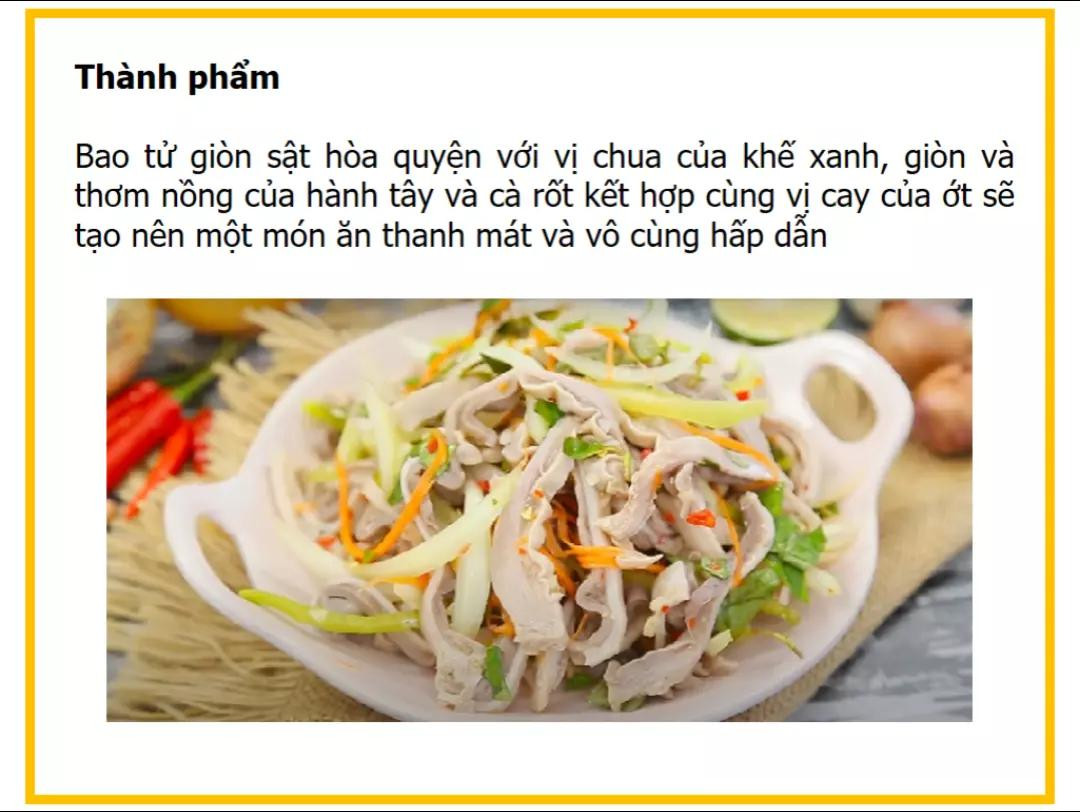 Công thức làm gỏi khế bao tử heo giòn ngon