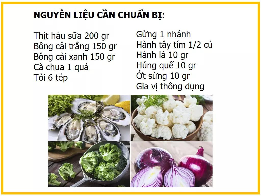 Công thức làm Hàu xào bông cải: Hướng dẫn chi tiết từ sơ chế nguyên liệu đến khi hoàn thành món ăn ngon