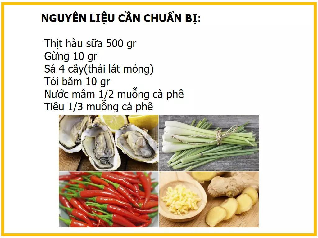 Công thức làm Hàu xào sả ớt ngon miệng, dai ngọt