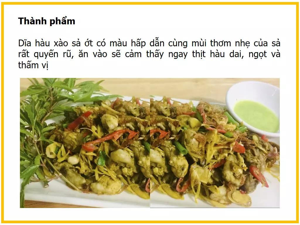 Công thức làm Hàu xào sả ớt ngon miệng, dai ngọt