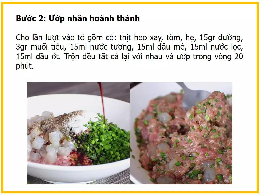 Công thức làm hoành thánh sốt cay nhân tôm thịt