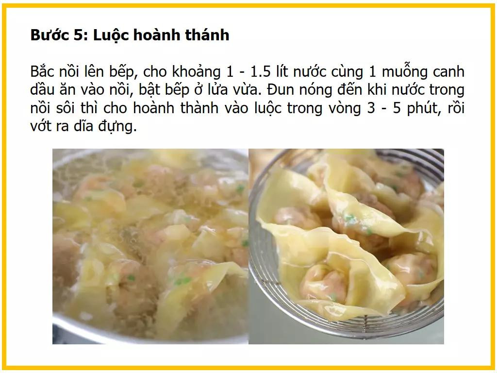 Công thức làm hoành thánh sốt cay nhân tôm thịt