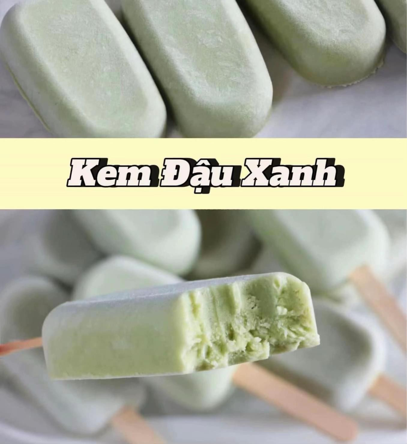 Công thức làm kem đậu xanh đơn giản tại nhà với sữa tươi và whipping cream