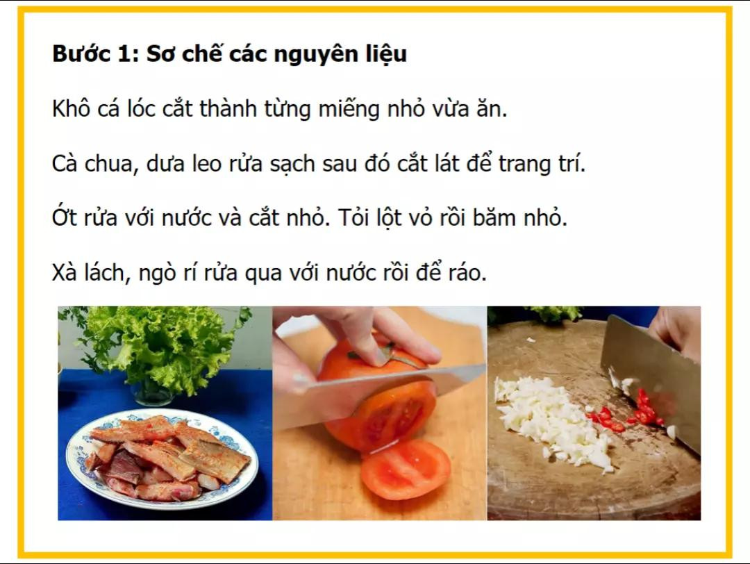 Công thức làm khô cá lóc sốt bơ tỏi