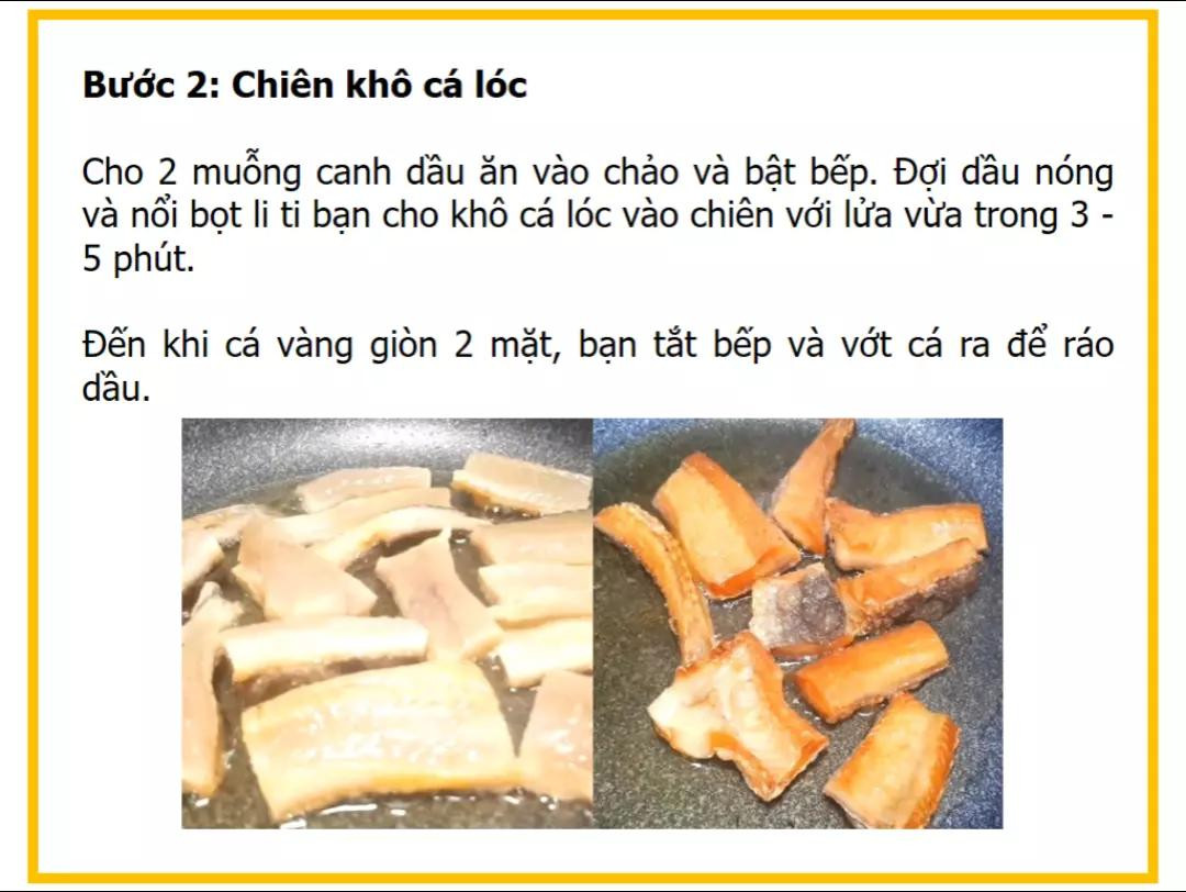 Công thức làm khô cá lóc sốt bơ tỏi