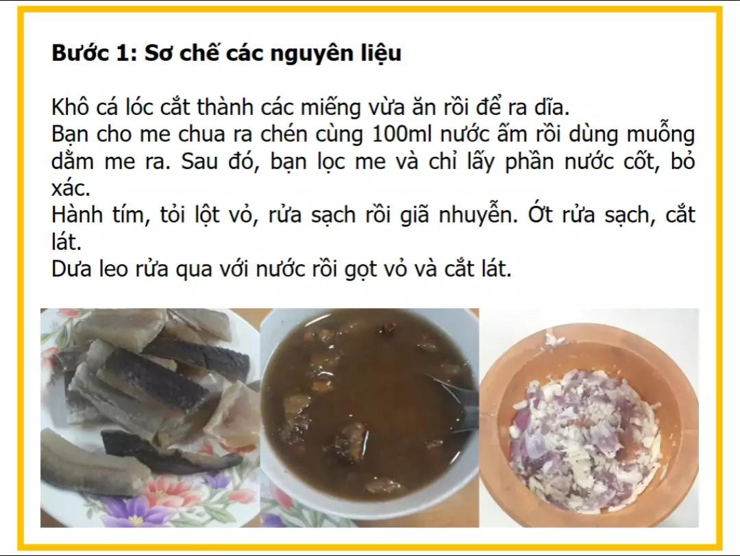 Công thức làm Khô cá lóc sốt me chua ngọt