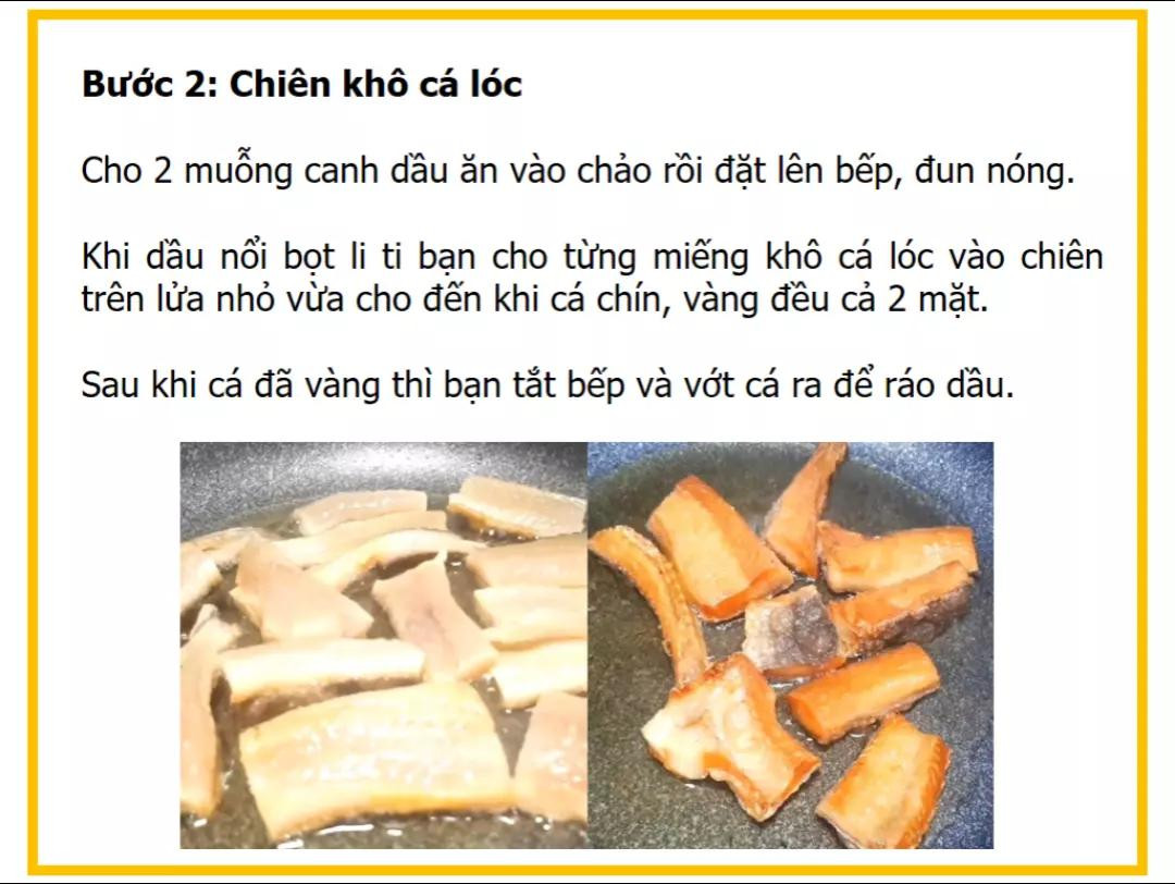 Công thức làm Khô cá lóc sốt me chua ngọt