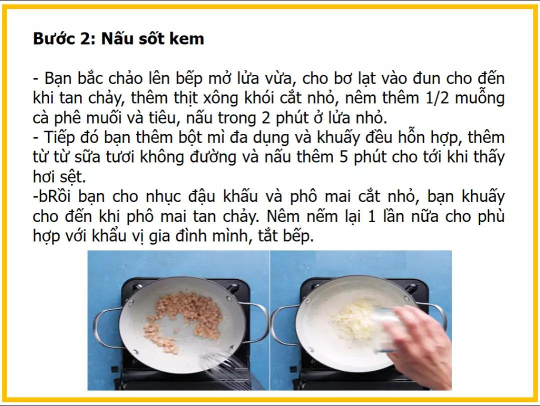 Công thức làm khoai tây nướng thịt xông khói với sốt kem béo ngậy và lòng đỏ trứng gà