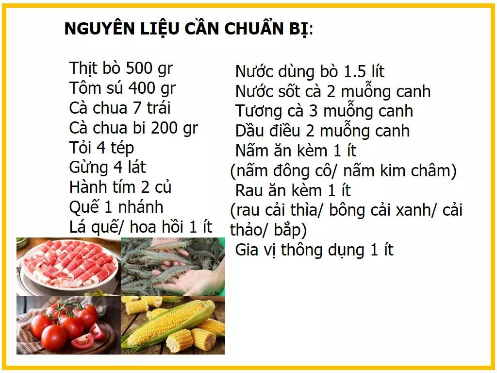 Công thức làm Lẩu bò Mỹ chua cay ngon tuyệt