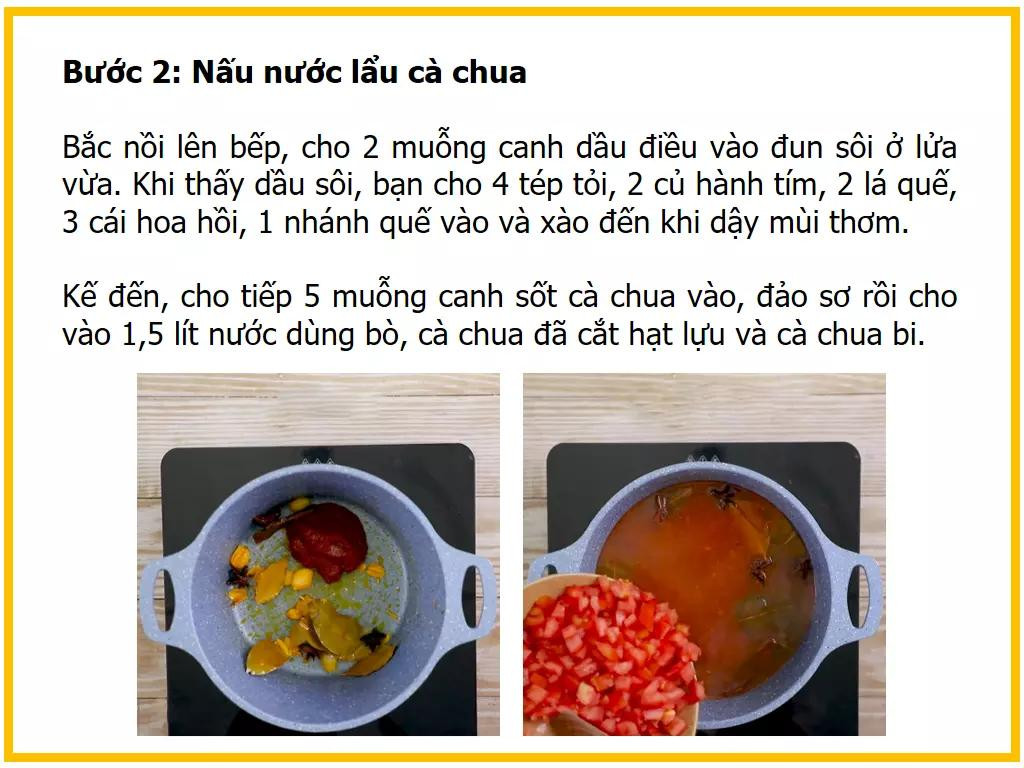 Công thức làm Lẩu bò Mỹ chua cay ngon tuyệt