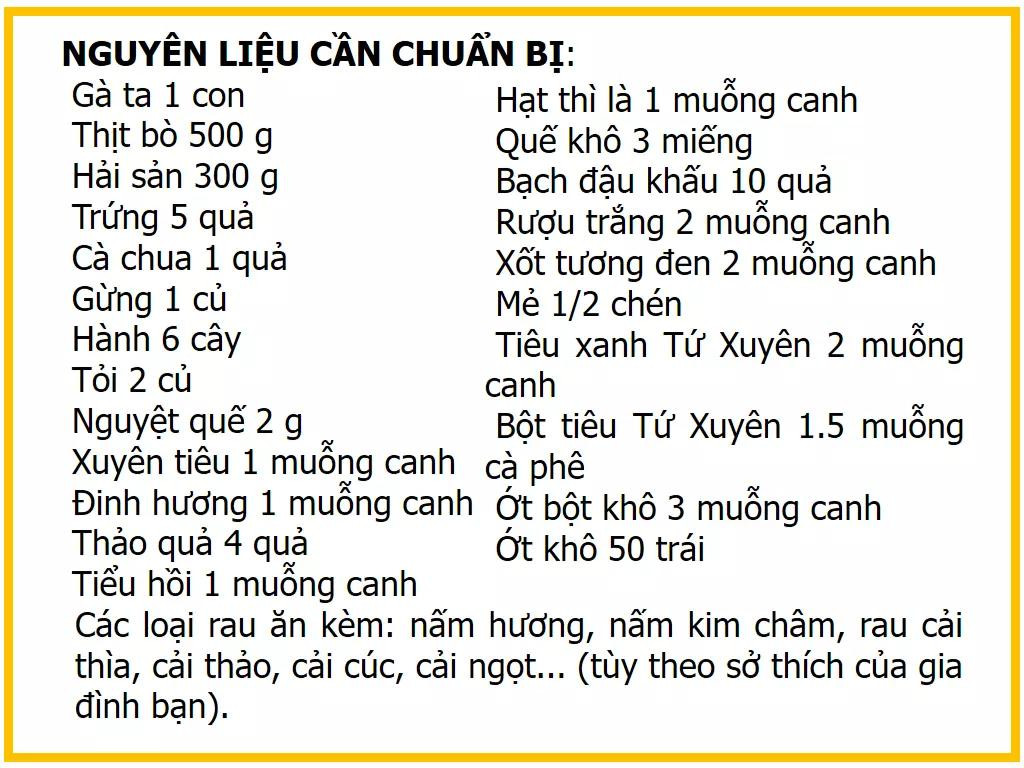 Công thức làm lẩu Tứ Xuyên cay: Hướng dẫn chi tiết từ sơ chế nguyên liệu đến nấu ăn