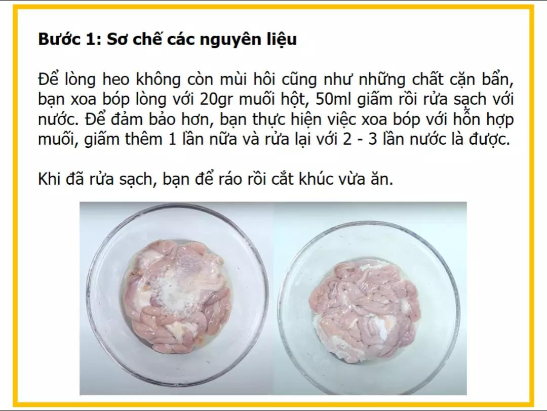 Công thức làm lòng heo chiên ngũ vị giòn ngon
