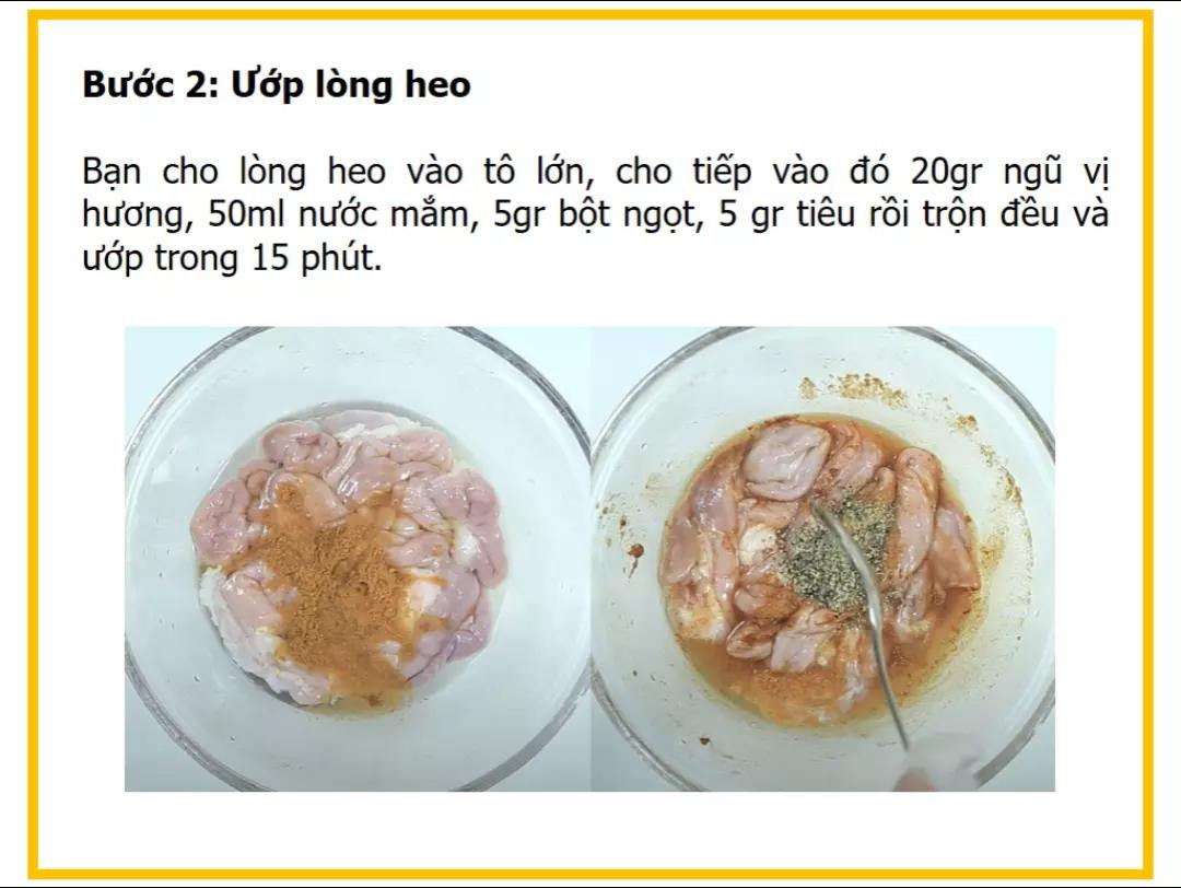 Công thức làm lòng heo chiên ngũ vị giòn ngon