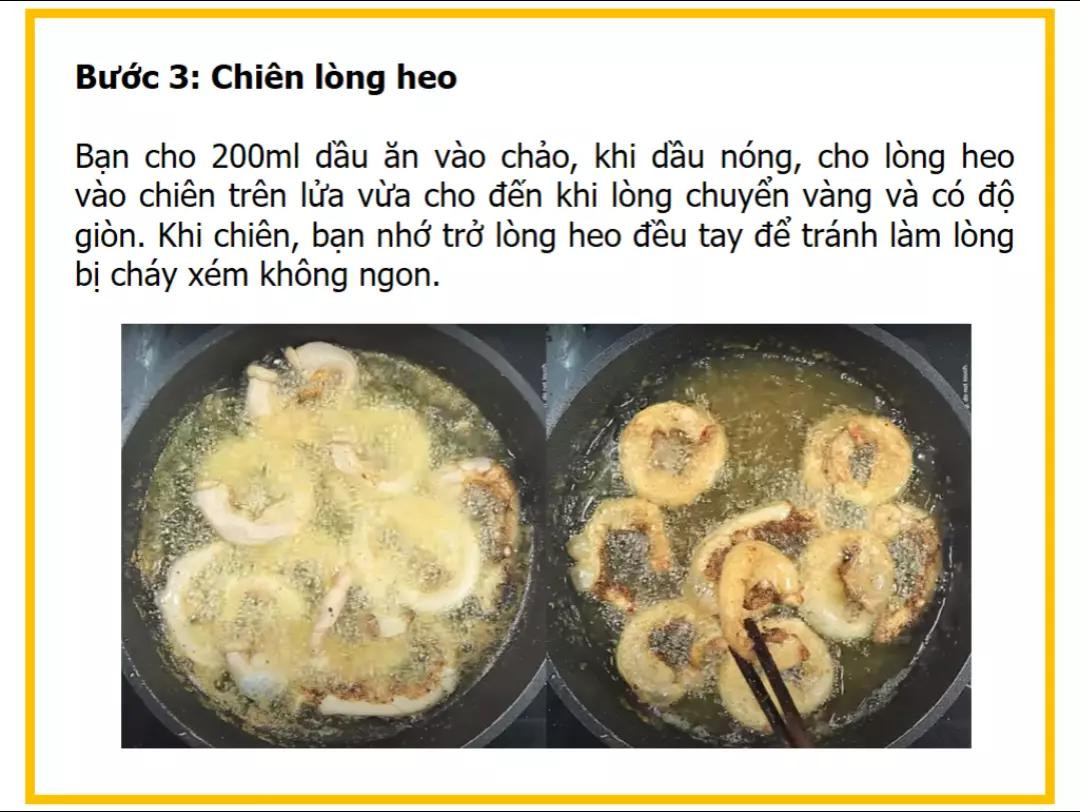 Công thức làm lòng heo chiên ngũ vị giòn ngon