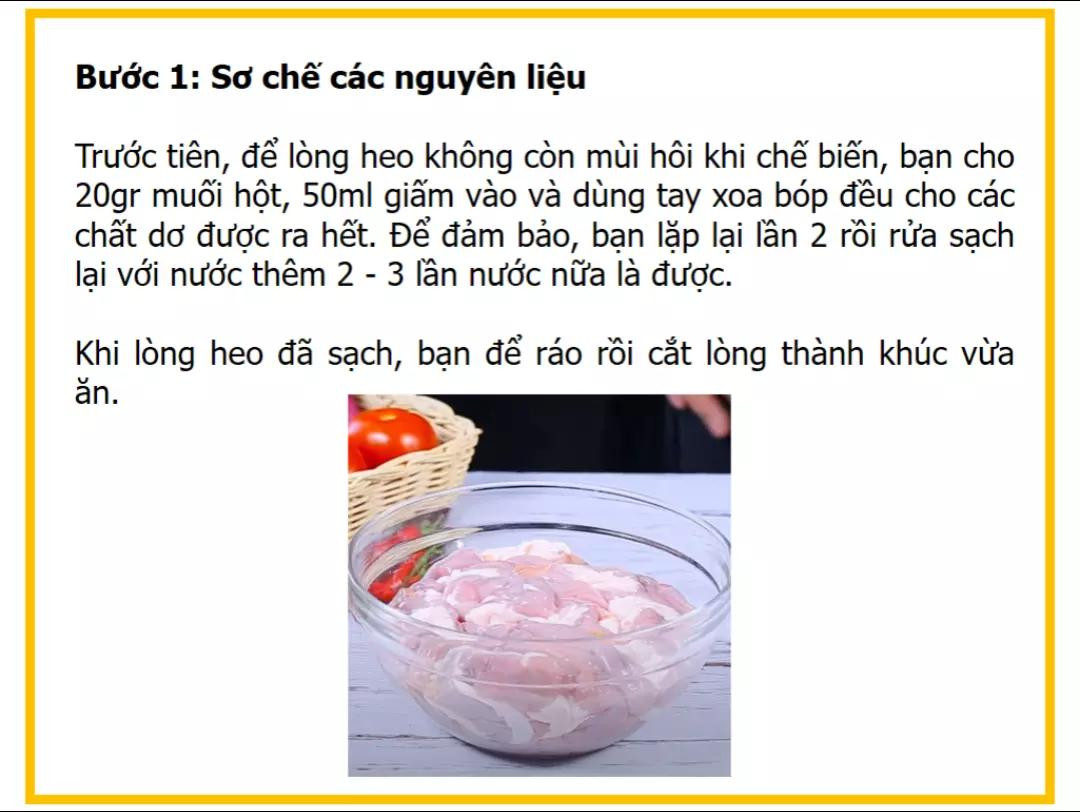 Công thức làm Lòng heo chiên tỏi ớt giòn ngon, đậm đà