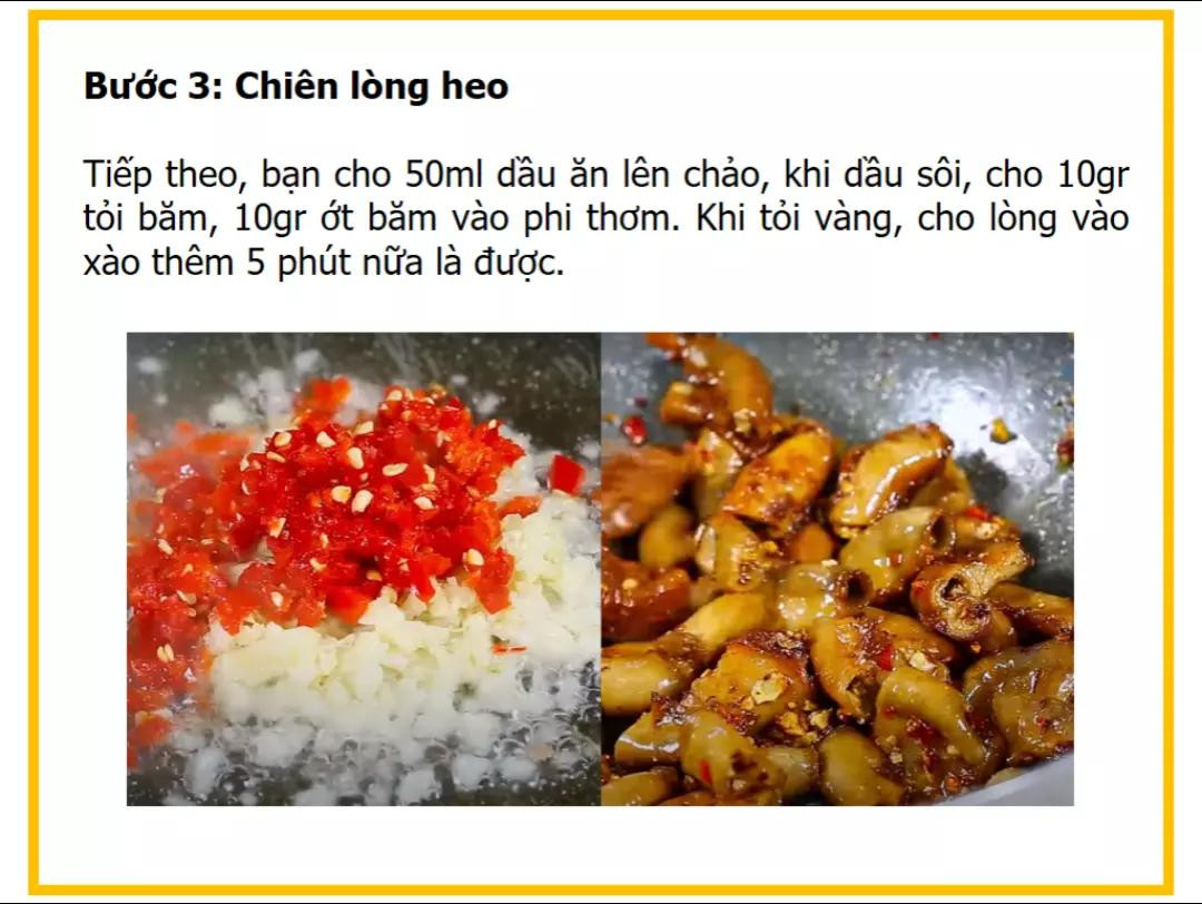 Công thức làm Lòng heo chiên tỏi ớt giòn ngon, đậm đà