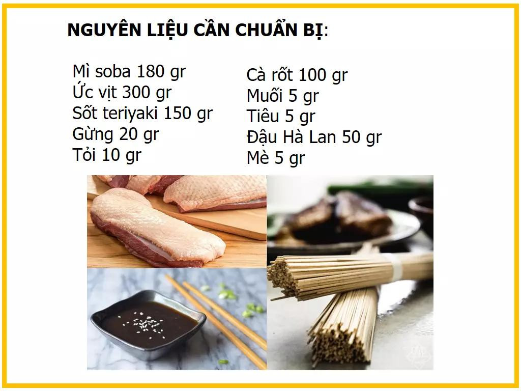 Công thức làm mì Soba vịt sốt Teriyaki