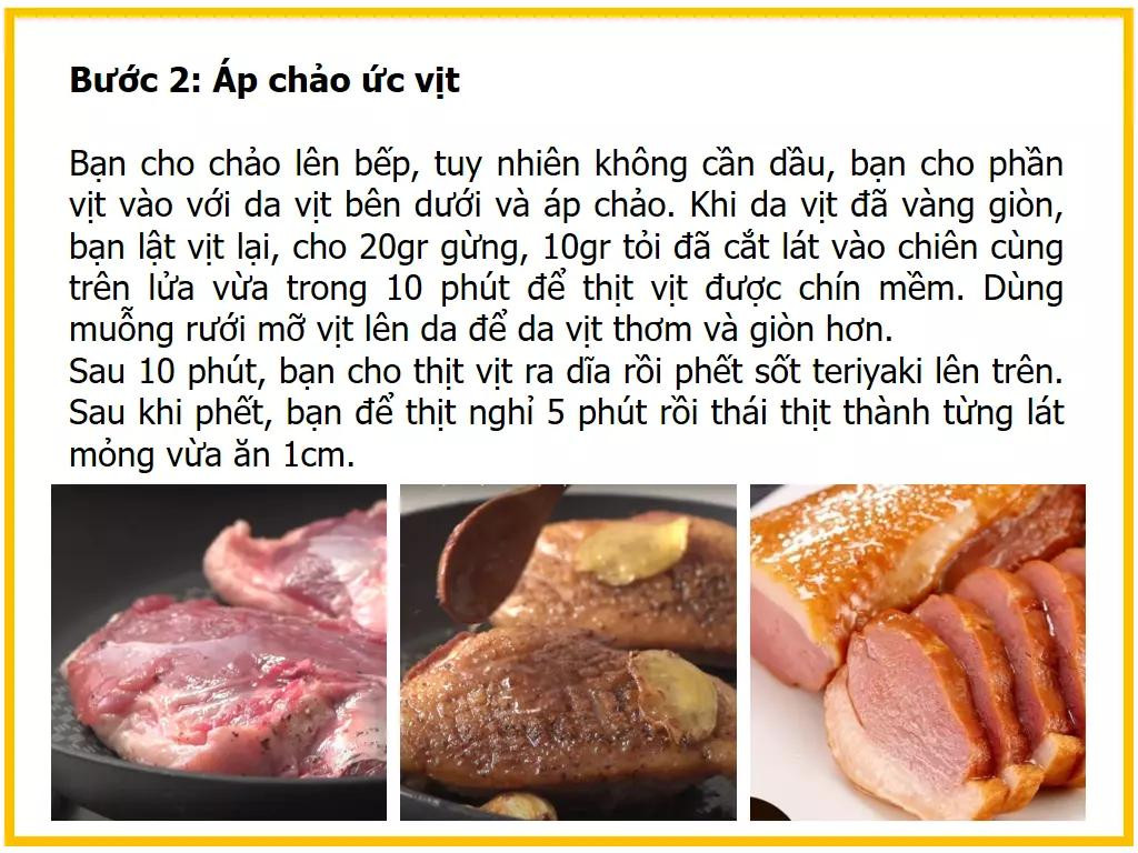 Công thức làm mì Soba vịt sốt Teriyaki