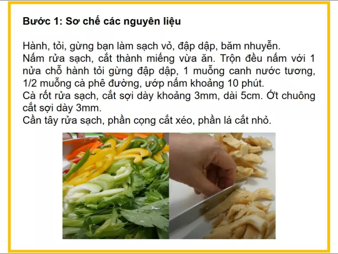 Công thức làm mì xào gà chua cay với thịt đùi, tim gà và nấm bào ngư