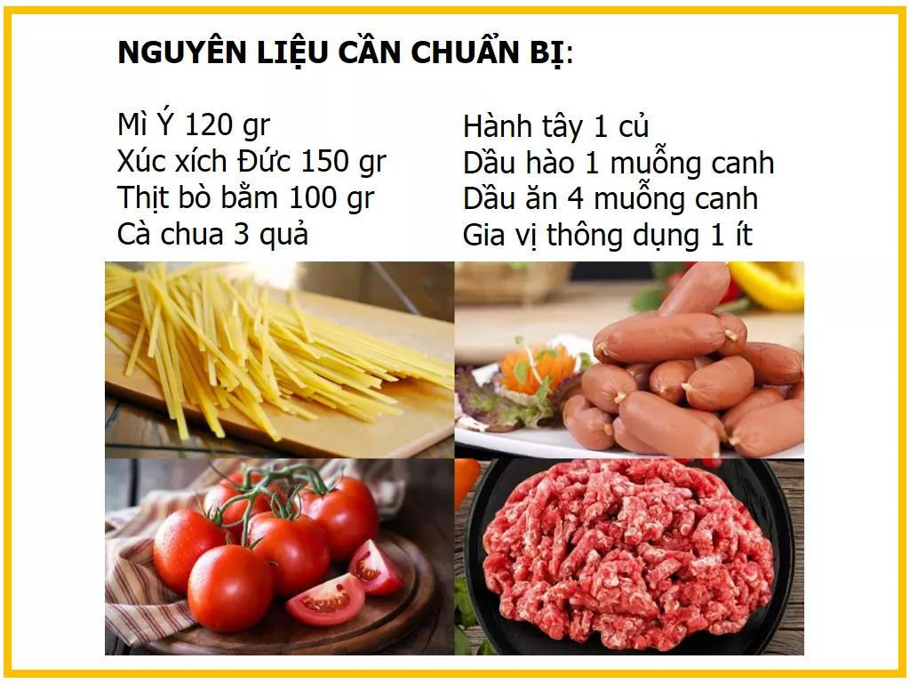 Công thức làm mì Ý xiên xúc xích độc đáo với thịt bò băm và cà chua
