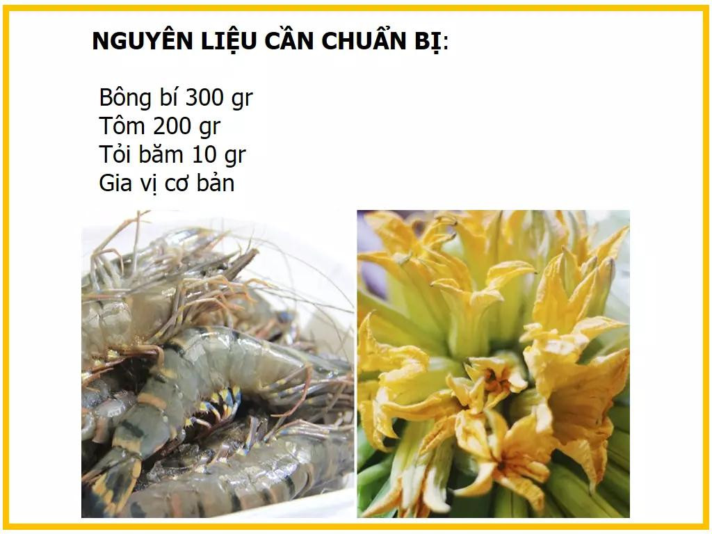 Công thức làm món bông bí xào tôm ngon giòn