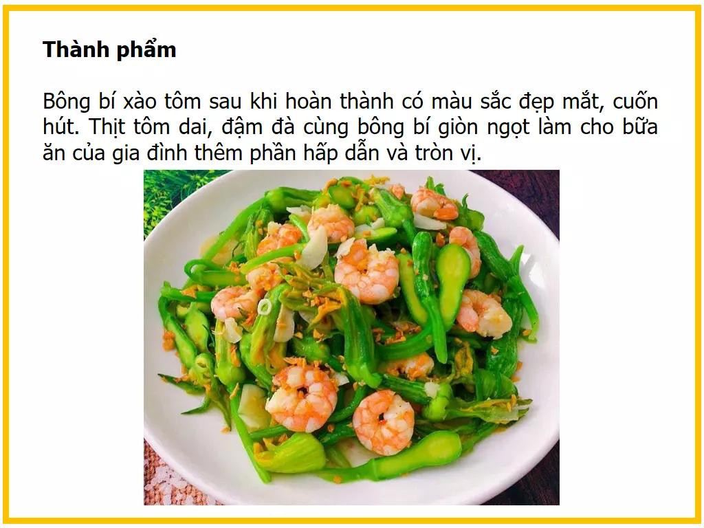 Công thức làm món bông bí xào tôm ngon giòn