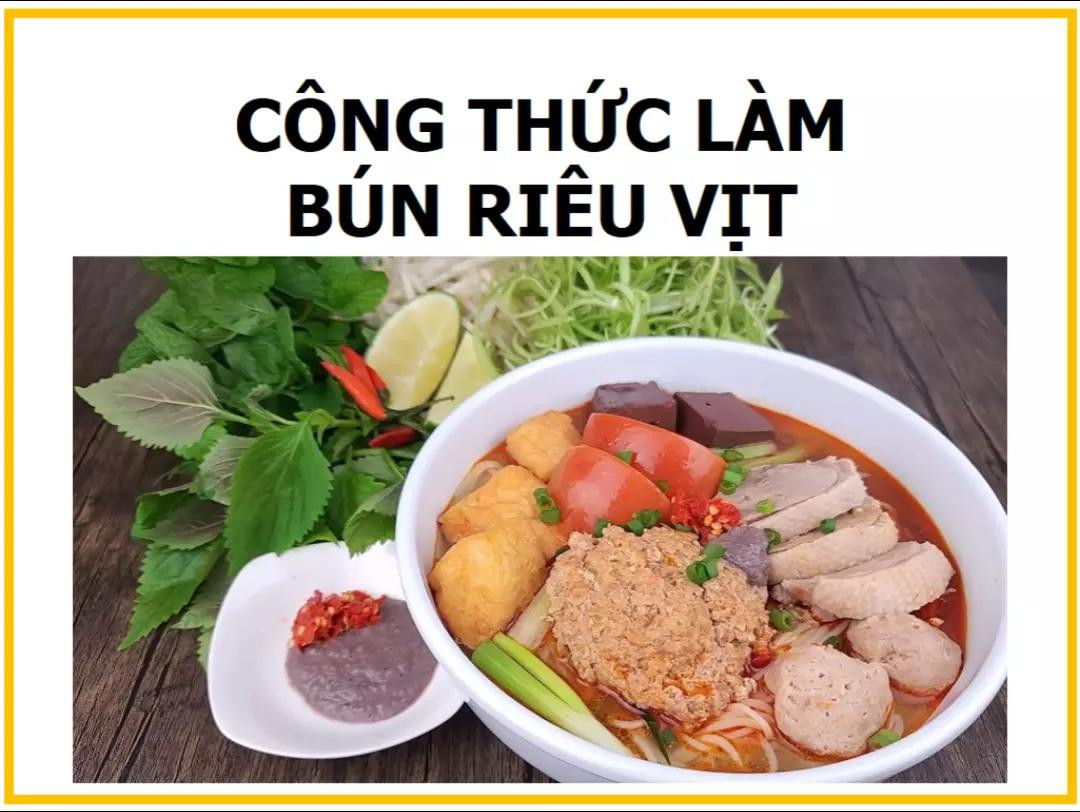 Công thức làm món Bún riêu vịt ngon tại nhà với ức vịt, giò sống và gạch cua