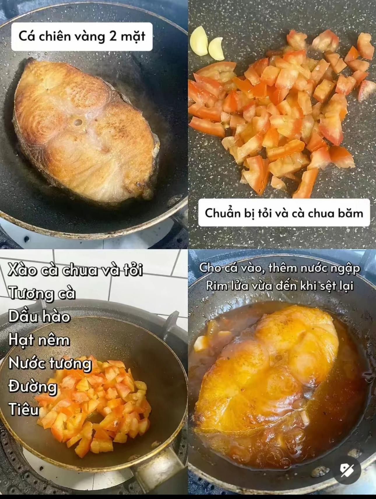 Công thức làm món cá chiên sốt cà chua và canh cải bó xôi nấu tôm cho bữa trưa nhanh gọn