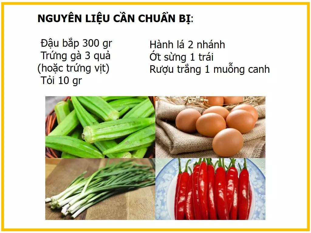 Công thức làm món Đậu bắp xào trứng ngon, giòn và đậm đà