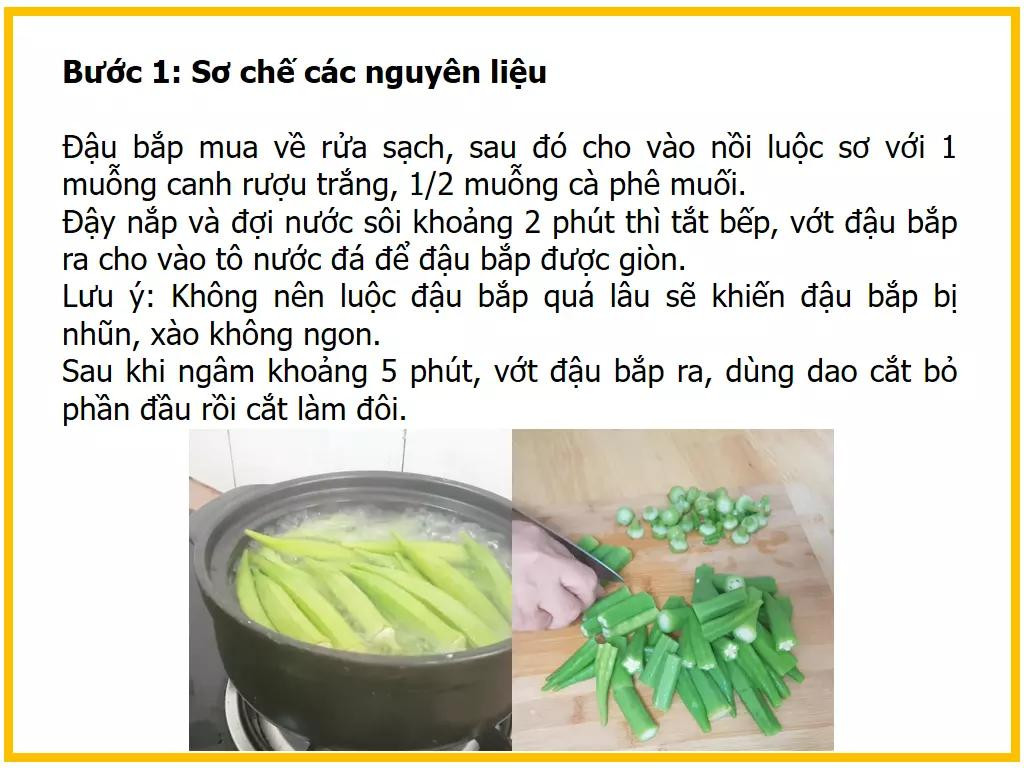 Công thức làm món Đậu bắp xào trứng ngon, giòn và đậm đà