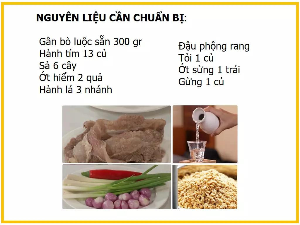Công thức làm món Gân bò xào xả ớt ngon miệng