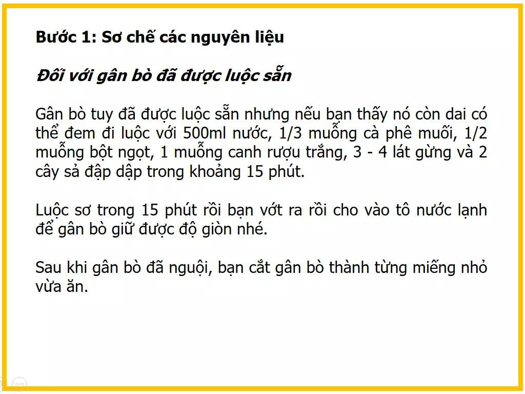 Công thức làm món Gân bò xào xả ớt ngon miệng