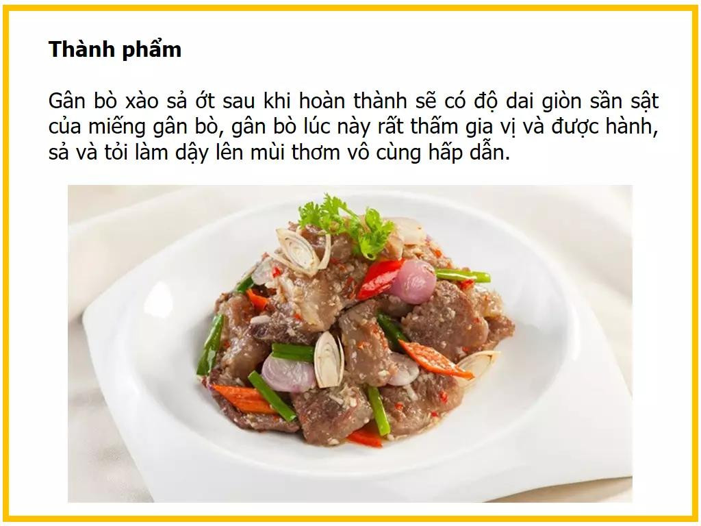 Công thức làm món Gân bò xào xả ớt ngon miệng