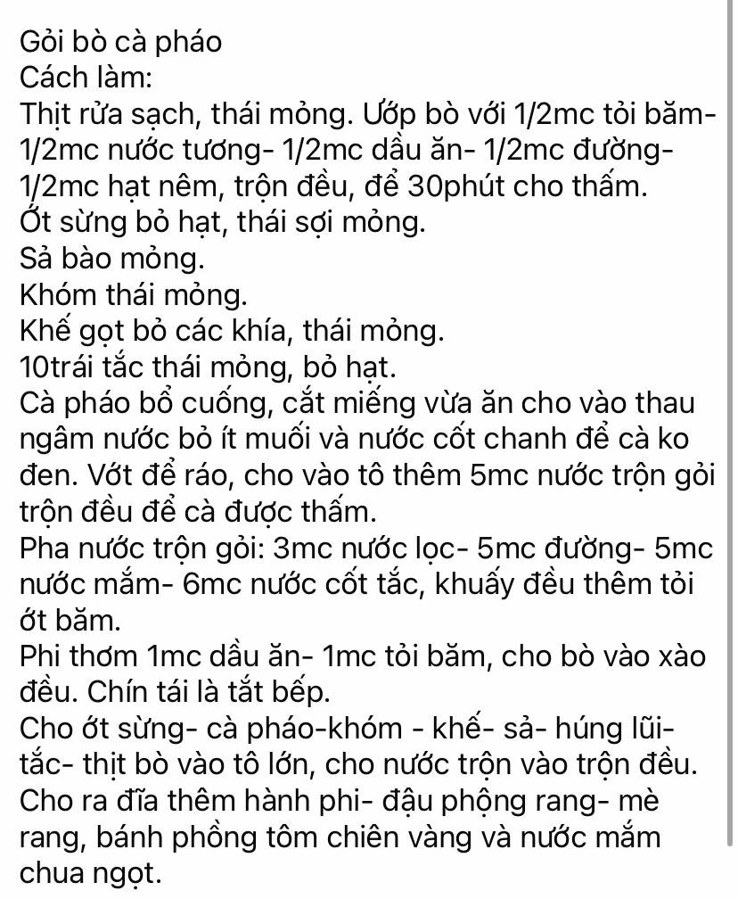 Công thức làm món Gỏi bò cà pháo chua ngọt với nguyên liệu thịt bò, cà tím và bánh phồng tôm