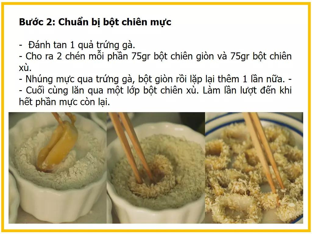 Công thức làm món mực ống chiên giòn muối tắc, hướng dẫn chi tiết từng bước sơ chế và tẩm bột